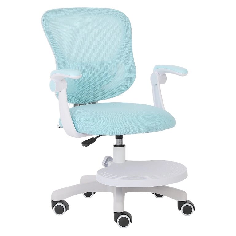 Кресло с регулировкой высоты Calviano Comfy голубое с подножкой от компании Интернет-магазин «Hutki. by» - фото 1