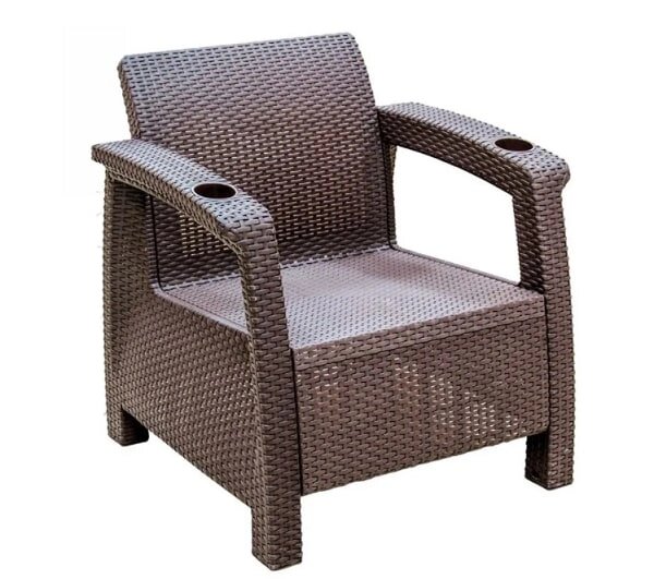 Кресло садовое Ротанг 73x70x79 см без подушек шоколад ##от компании## Интернет-магазин «Hutki. by» - ##фото## 1