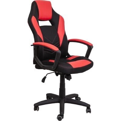 Кресло TIGER ТАЙГЕР черный/красный от компании Интернет-магазин «Hutki. by» - фото 1