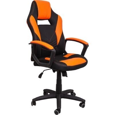 Кресло TIGER ТАЙГЕР черный/оранжевый от компании Интернет-магазин «Hutki. by» - фото 1