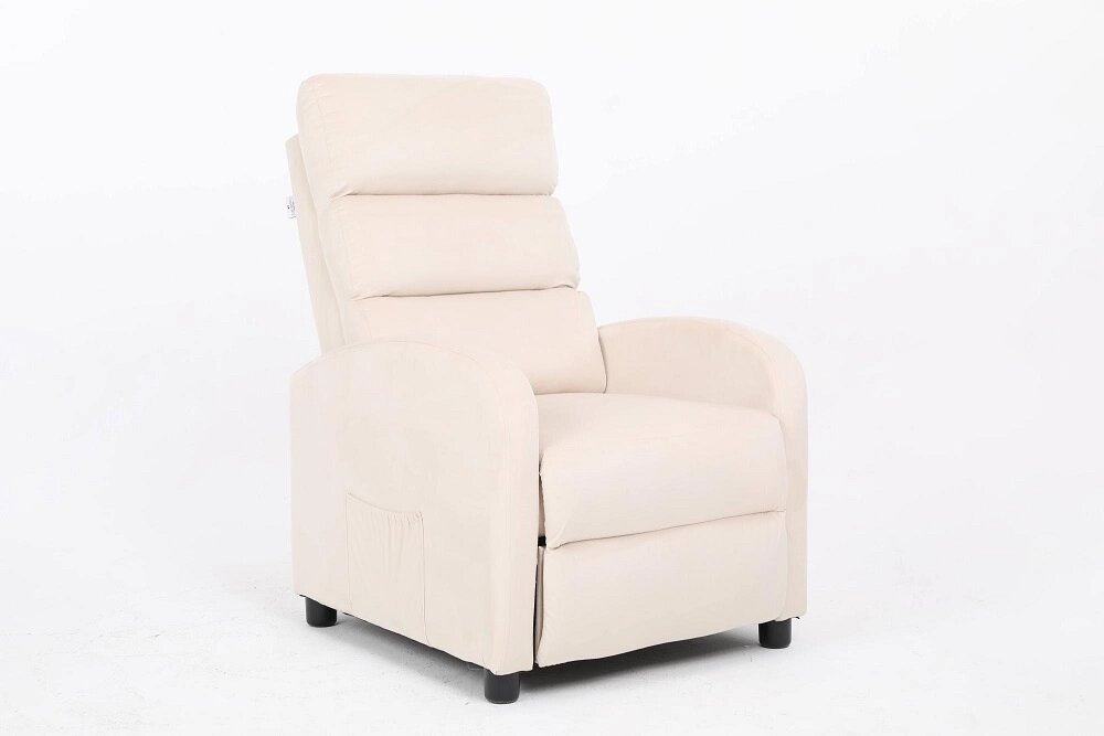 Кресло вибромассажное Calviano 2164 бежевый велюр от компании Интернет-магазин «Hutki. by» - фото 1