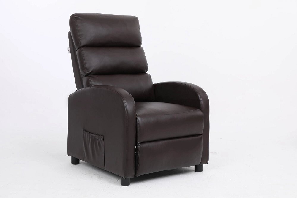 Кресло вибромассажное CALVIANO 2164 коричневая экокожа от компании Интернет-магазин «Hutki. by» - фото 1