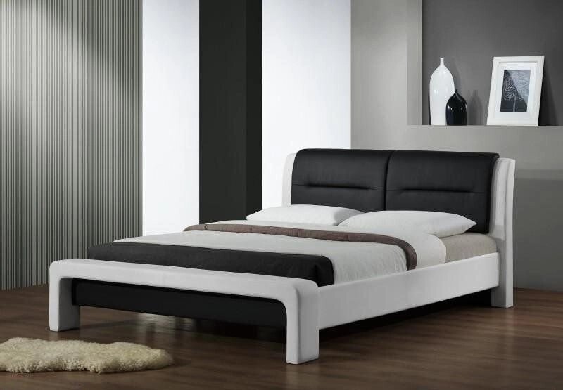 Кровать HALMAR CASSANDRA 120 бело-черная от компании Интернет-магазин «Hutki. by» - фото 1
