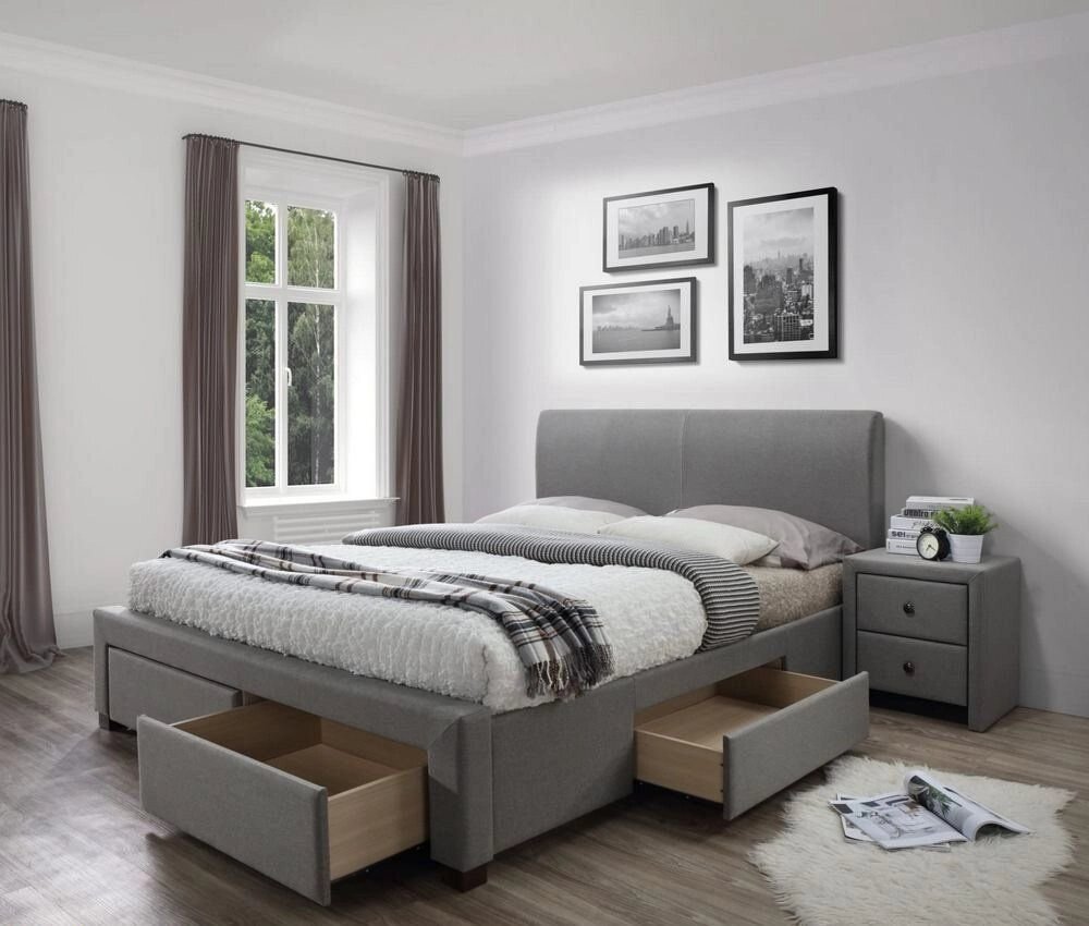 Кровать HALMAR MODENA 140 серый от компании Интернет-магазин «Hutki. by» - фото 1