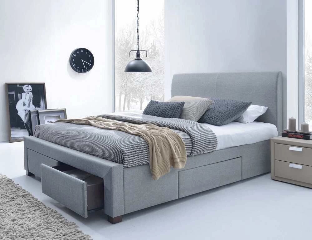 Кровать HALMAR MODENA 160 серый от компании Интернет-магазин «Hutki. by» - фото 1