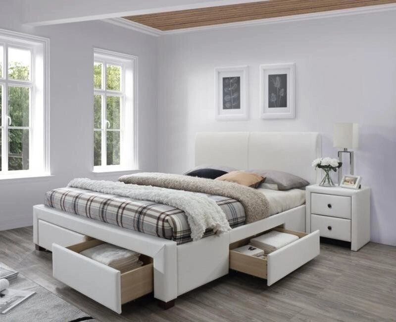 Кровать HALMAR MODENA 2 белый от компании Интернет-магазин «Hutki. by» - фото 1