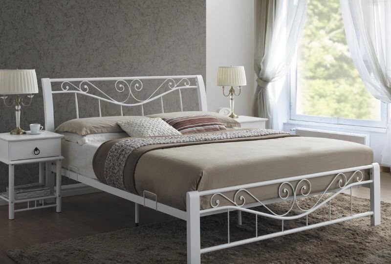 Кровать SIGNAL Parma 160х200 белая от компании Интернет-магазин «Hutki. by» - фото 1