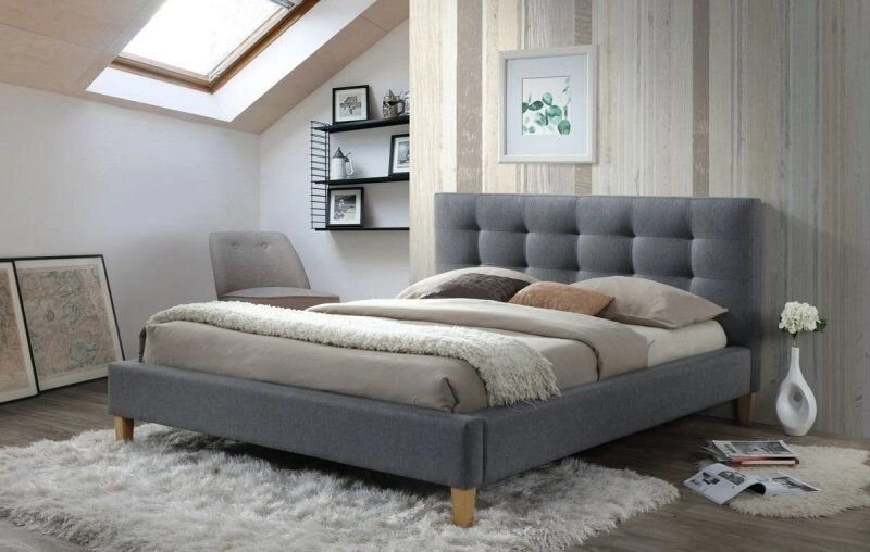 Кровать SIGNAL TEXAS 140 серый от компании Интернет-магазин «Hutki. by» - фото 1