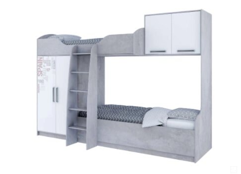 Кровать SV-мебель МС Грей Цемент св./Белый от компании Интернет-магазин «Hutki. by» - фото 1