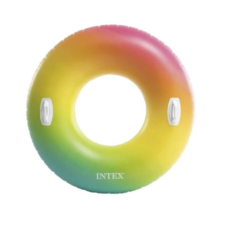 Круг надувной с ручками Intex Цветной вихрь 122 см 58202NP 9+ от компании Интернет-магазин «Hutki. by» - фото 1