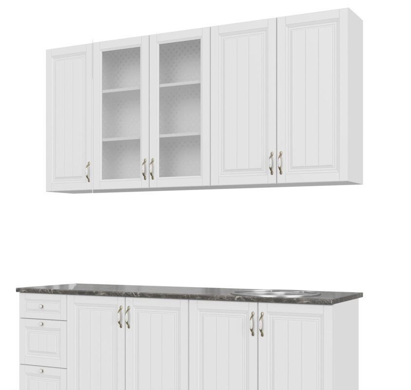 Кухонный гарнитур SV-мебель Прованс (1,8 м) 912 Белый текстурный/Корпус белый от компании Интернет-магазин «Hutki. by» - фото 1