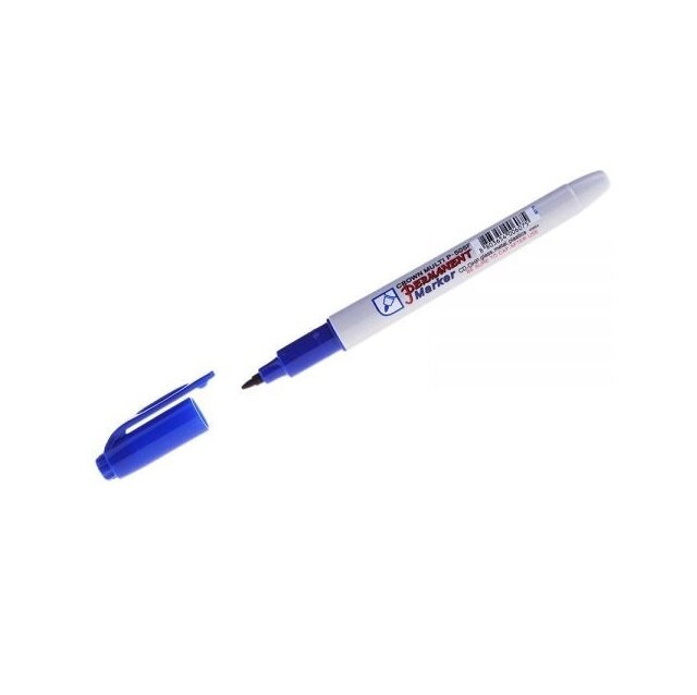 Маркер перманентный Crown Multi Marker Super Slim синий, пулевидный (толщ. линии 1.0 мм. Цвет синий) (CROWN маркеры) от компании Интернет-магазин «Hutki. by» - фото 1
