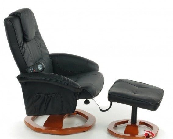 Массажное кресло CALVIANO 91 с пуфом (черное) от компании Интернет-магазин «Hutki. by» - фото 1