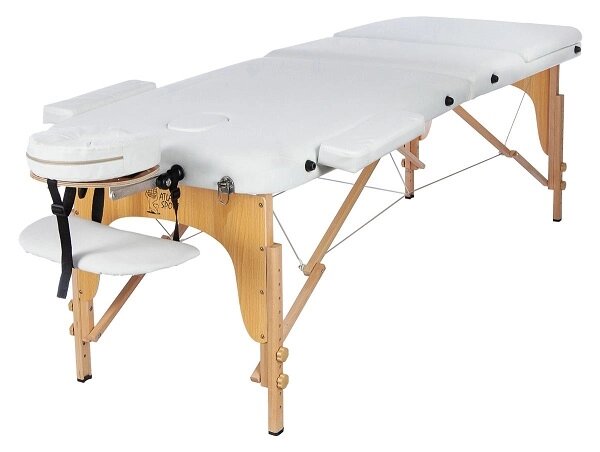 Массажный стол 70 см складной 3-с деревянный белый ##от компании## Интернет-магазин «Hutki. by» - ##фото## 1
