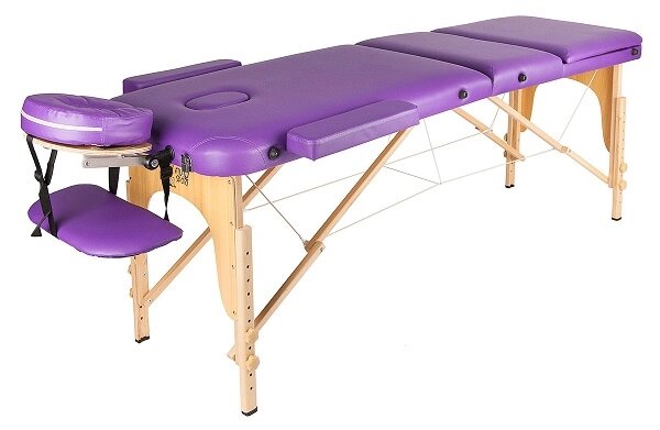 Массажный стол 70 см складной 3-с деревянный фиолетовый ##от компании## Интернет-магазин «Hutki. by» - ##фото## 1