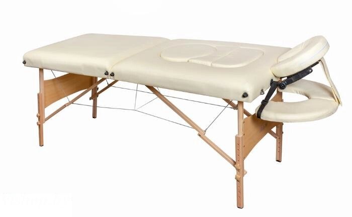 Массажный стол Body Fit складной 2-с бук бежевый, 70 см от компании Интернет-магазин «Hutki. by» - фото 1