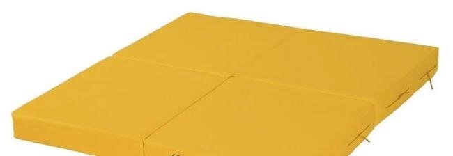 Мат № 11 (100x100x10) складной 4 сложения Perfetto Sport желтый от компании Интернет-магазин «Hutki. by» - фото 1