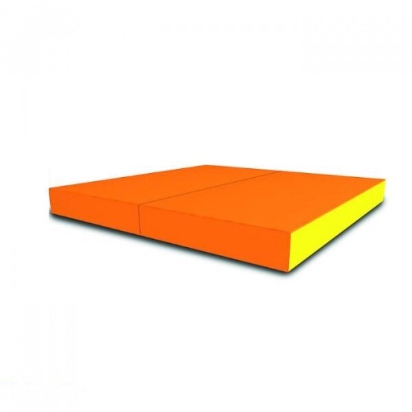 Мат Romana (100 x 100 x 10) в 2 сложения оранжево-желтый от компании Интернет-магазин «Hutki. by» - фото 1