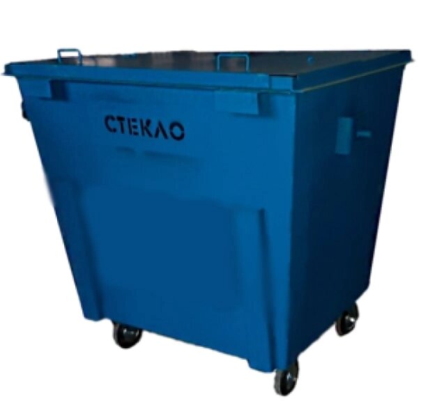 Металлический контейнер для сбора ТБО 0,9 м3 на колесах от компании Интернет-магазин «Hutki. by» - фото 1