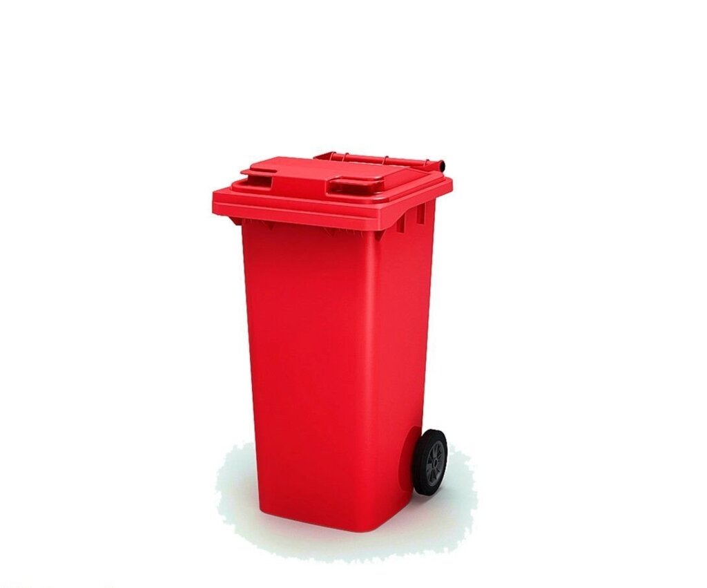 Мусорный контейнер 120 л (красный) от компании Интернет-магазин «Hutki. by» - фото 1