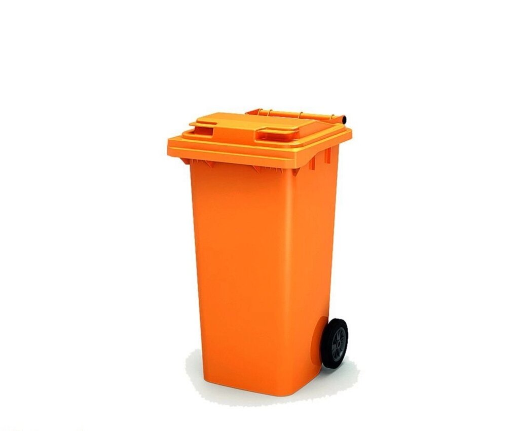 Мусорный контейнер 240 л (оранжевый) от компании Интернет-магазин «Hutki. by» - фото 1