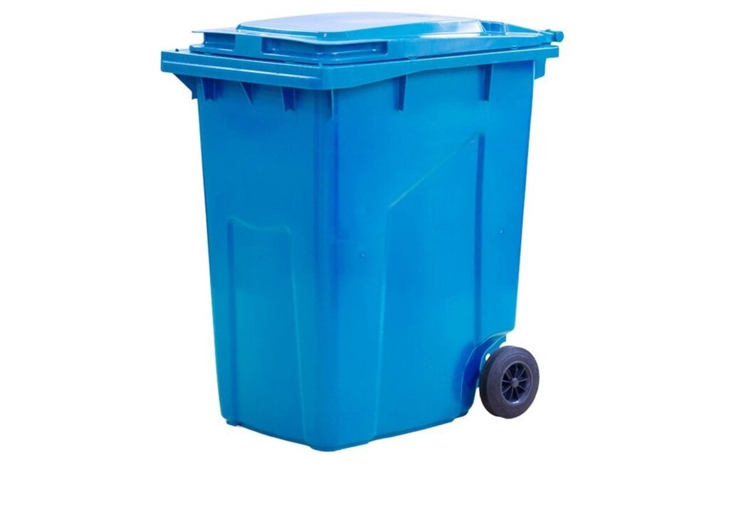 Мусорный контейнер 360 л (синий) от компании Интернет-магазин «Hutki. by» - фото 1