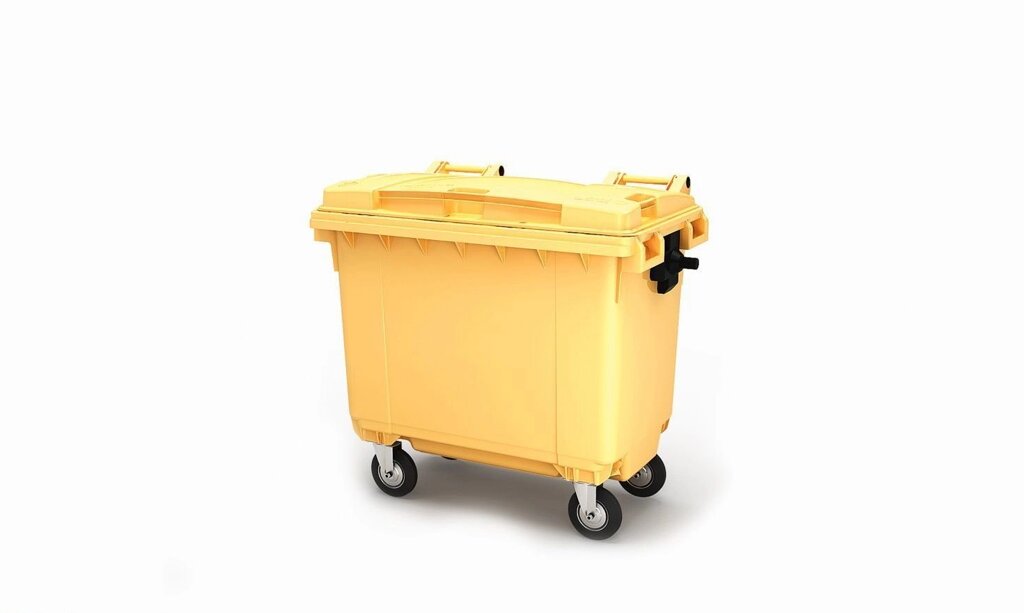 Мусорный контейнер 660 л (желтый) от компании Интернет-магазин «Hutki. by» - фото 1