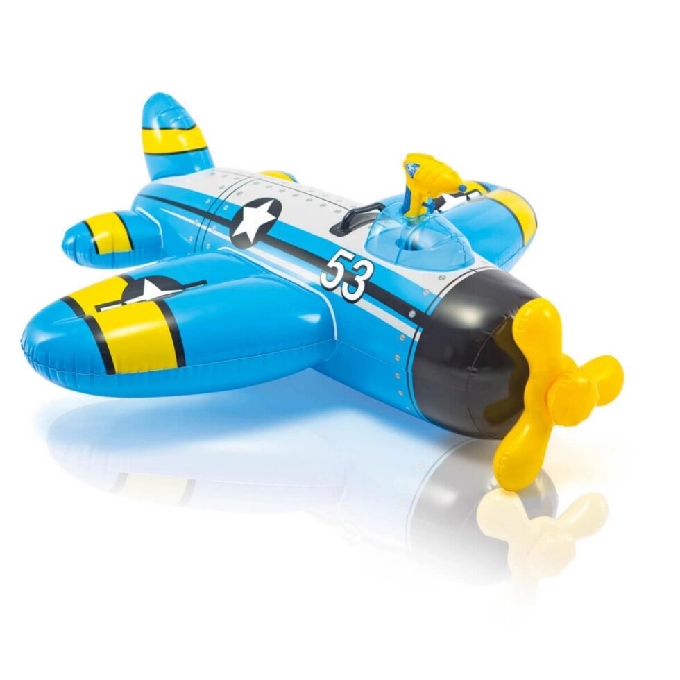 Надувная игрушка для плавания Intex Самолет / 57537NP голубой от компании Интернет-магазин «Hutki. by» - фото 1