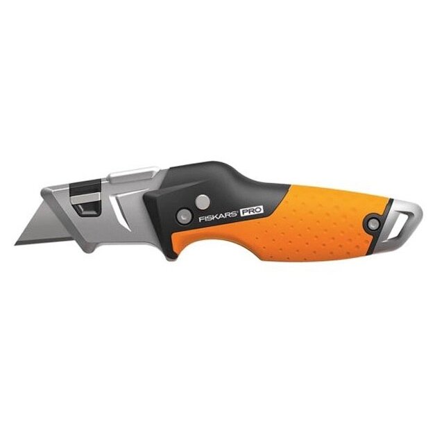 Нож строительный складной, со сменным лезвием CarbonMax FISKARS от компании Интернет-магазин «Hutki. by» - фото 1