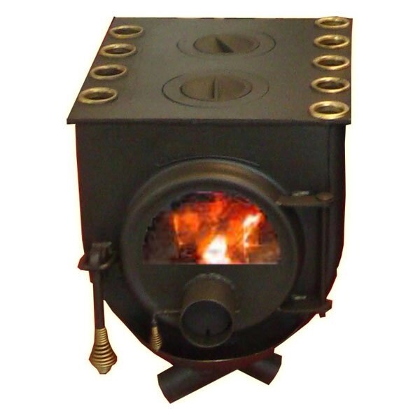 Отопительная печь с плитой на 2 конфорки Бренеран АОТ-06 тип 00 (дверца со стеклом) от компании Интернет-магазин «Hutki. by» - фото 1