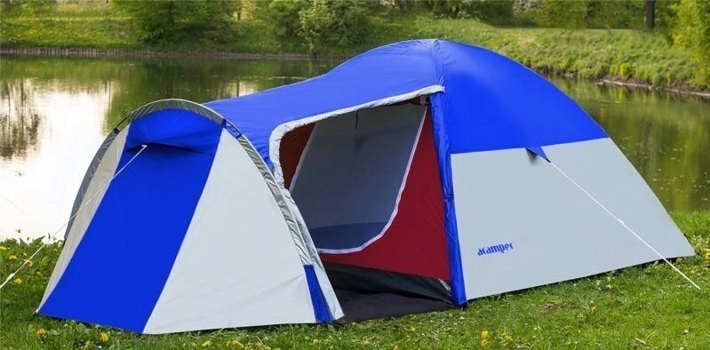 Палатка туристическая Acamper MONSUN 3-х местная 3000 мм/ст blue от компании Интернет-магазин «Hutki. by» - фото 1