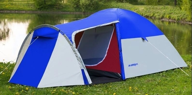 Палатка туристическая Acamper MONSUN 4-х местная 3000 мм/ст blue от компании Интернет-магазин «Hutki. by» - фото 1