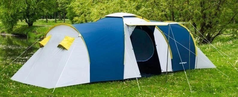 Палатка туристическая Acamper NADIR 6-местная 3000 мм/ст blue от компании Интернет-магазин «Hutki. by» - фото 1