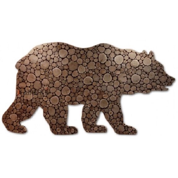 Панно Медведь из можжевельника 1200х650мм от компании Интернет-магазин «Hutki. by» - фото 1