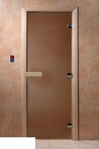 Дверь для сауны Doorwood Теплая ночь 700x2000 бронза матовая