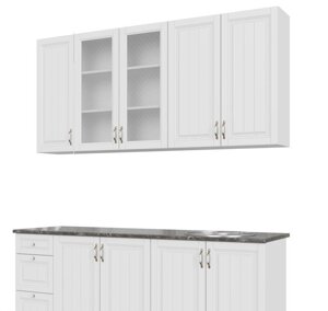 Кухонный гарнитур SV-мебель Прованс (1,8 м) 912 Белый текстурный/Корпус белый