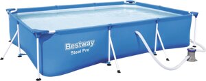 56411 Каркасный бассейн Bestway Steel Pro 9"10x 6"7x26/300x201x66см