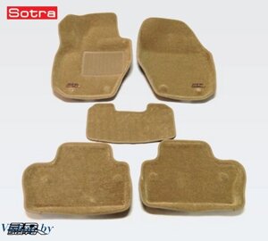 Коврики салона текстильные 3D Lux для Volvo S60 бежевый