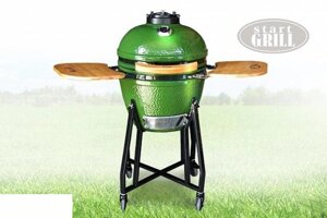 Керамический гриль Start Grill зеленый, 48 см