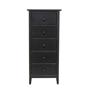 Комод Leset Мира 05 черный ручки черные