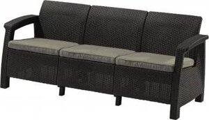 Скамья трехместная CORFU II MAX LOVE SEAT -GRP426-STD