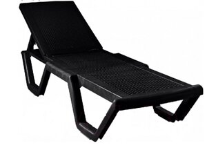 Шезлонг Ellastik Plast Атлант Плетеный 186x63x32 шоколадный
