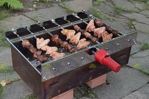 Мангал-автомат чудо 7 шампуров с двигателем