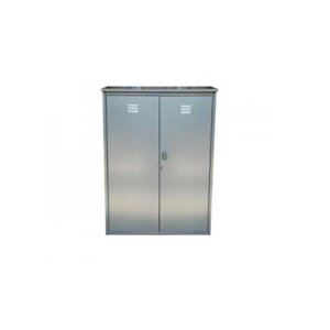 Шкаф для двух газовых баллонов (объемом до 50 л каждый) серый