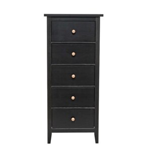 Комод Leset Мира 05 черный ручки коричневые