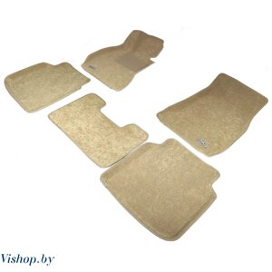 Коврики салона для BMW 7 Li F02 RWD LINER 3D Lux с бортиком Бежевые