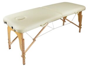 Массажный стол складной 2-с деревянный 70 см без аксессуаров бежевый