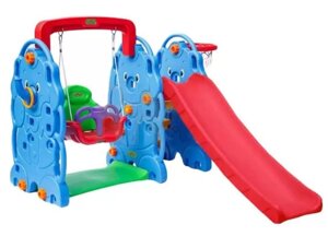 Горка пластиковая с качелями Perfetto Sport Слоник PS-030