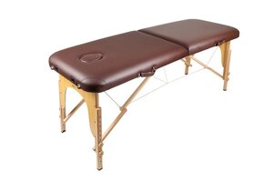 Массажный стол складной 2-с деревянный 70 см без аксессуаров коричневый