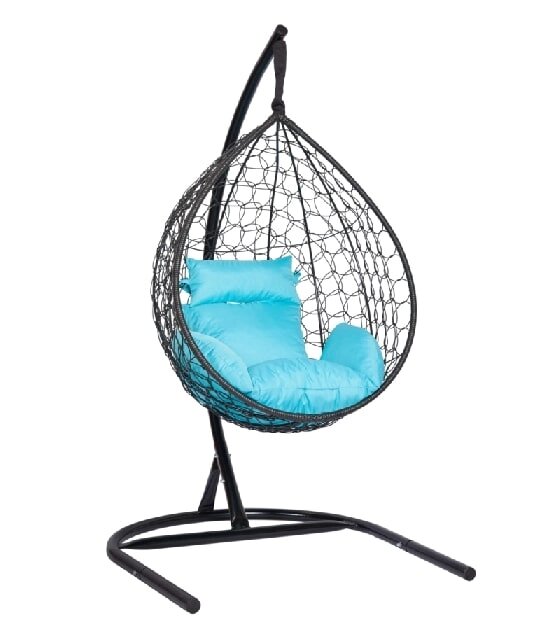 Подвесное кресло Скай 01 черный подушка голубой ##от компании## Интернет-магазин «Hutki. by» - ##фото## 1